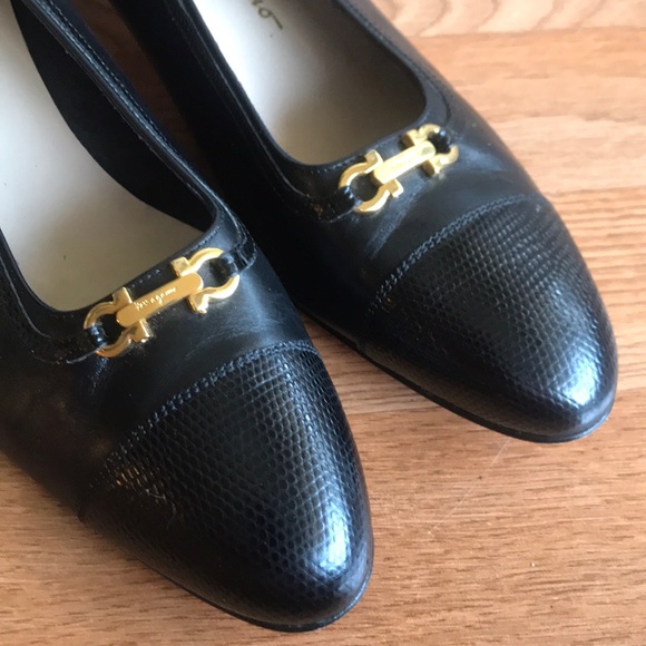 Salvatore Ferragamo Black flats Size 9.5 - Picture 3 of 14